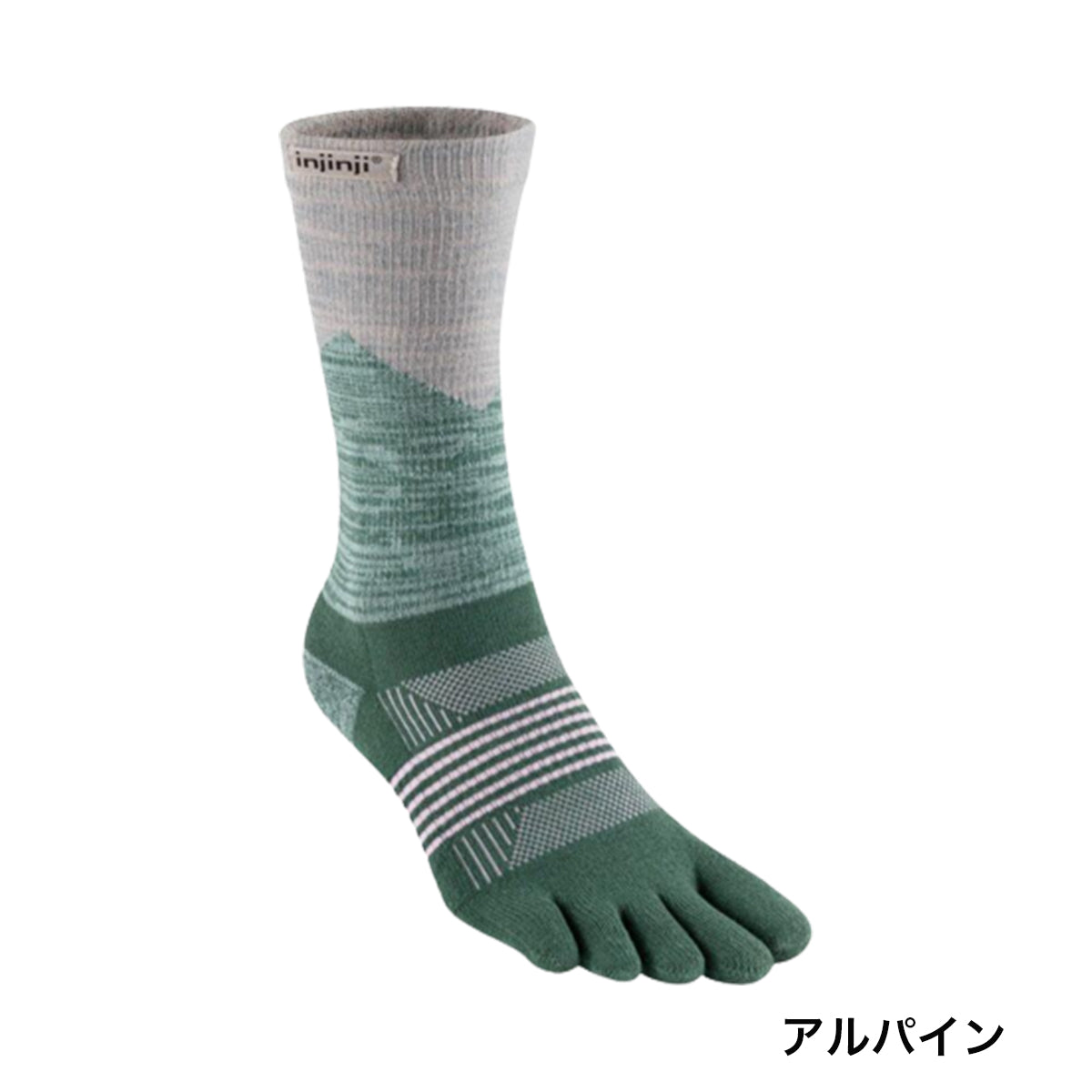 (21.5-25.0cm) 5 finger crew socks Women's Trail Midweight [Injinji Inji]