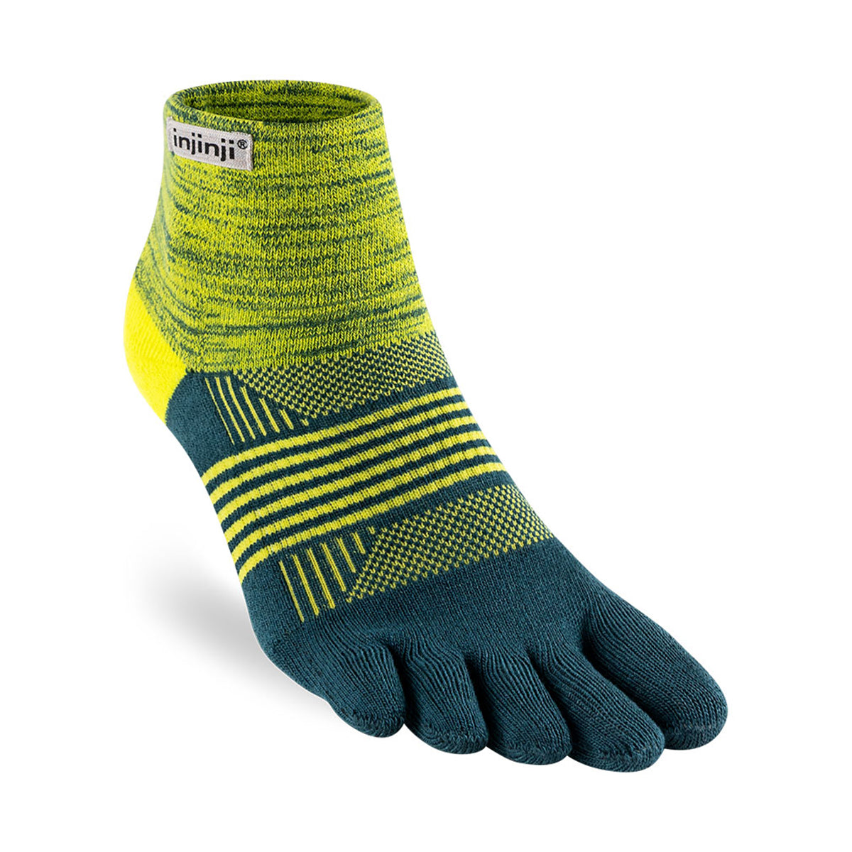 (21.5-25.0cm) 5 fingers mini crew socks Women's trail Midwight [Injinji Inju]